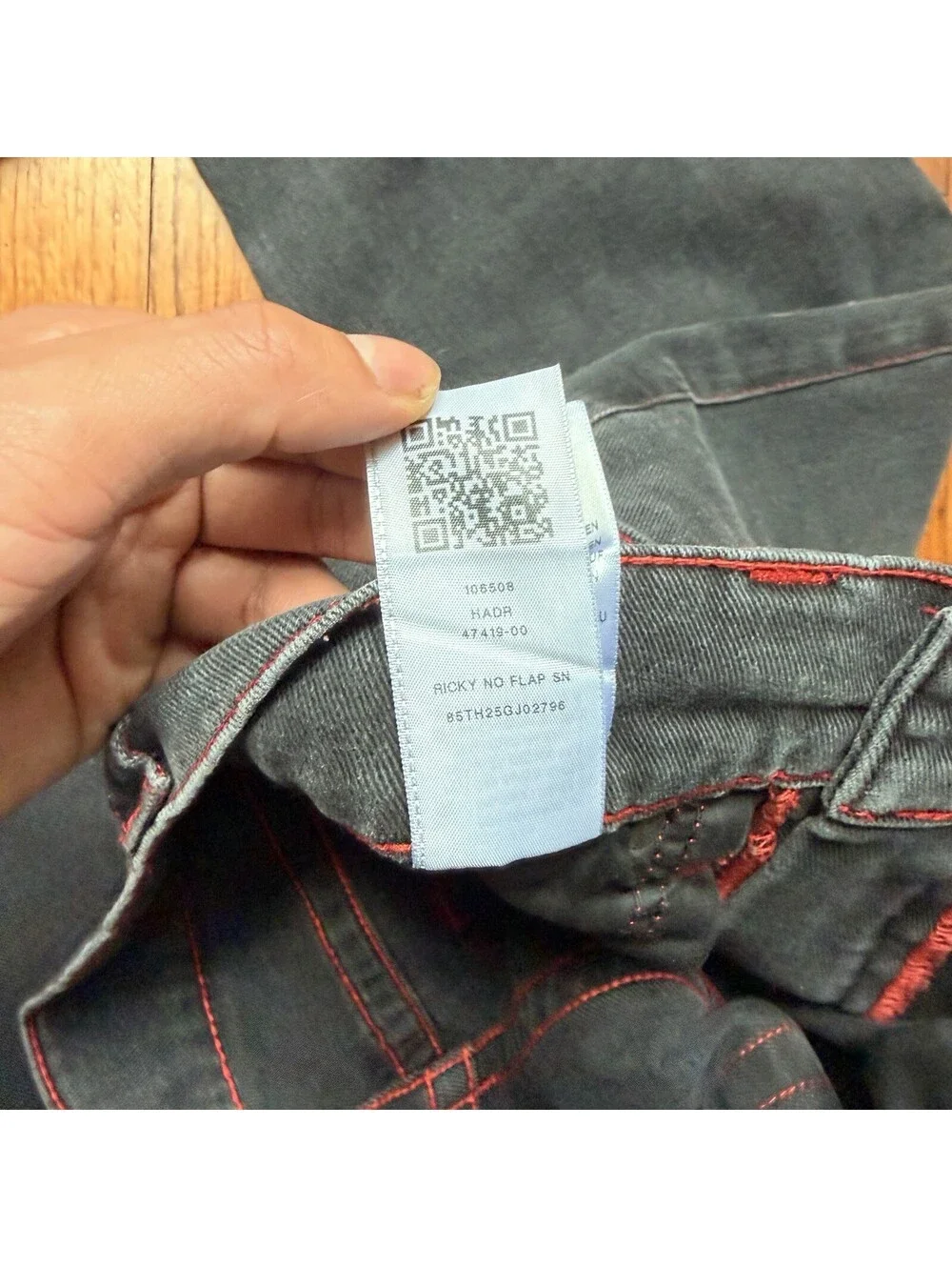 True Religion Ricky Relaxed Straight Jeans Men's Size 31 No Flap Single Needle
